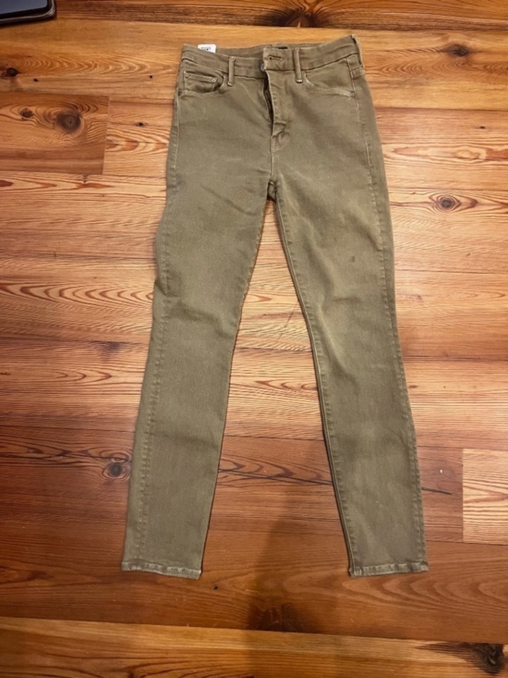 Mother Jeans in "Second Wash" Tan Size 25 High Waisted Looker Ankle
